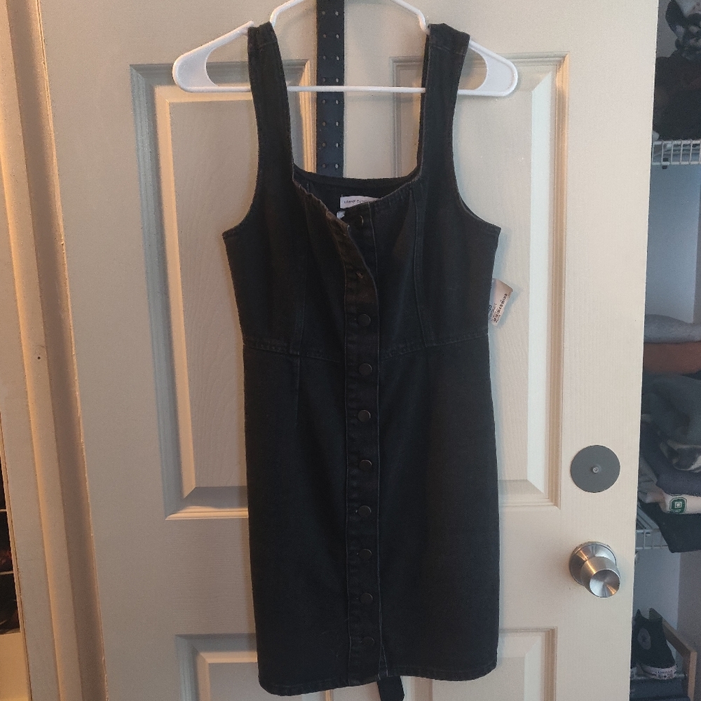 Urban outfitters black denim dress